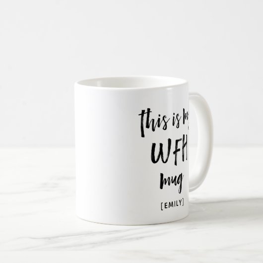 Mijn werk van thuis Mok | Modern script (Voorkant rechts)