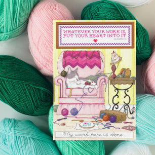 Mijn Werk wordt hier gedaan dankt u kaardt Bedankkaart