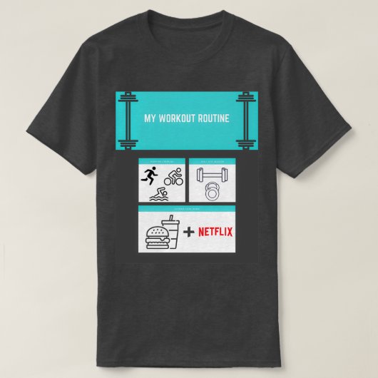 Mijn werkoutine Gym Gift T-shirt (Design voorkant)