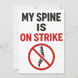 Mijn wervelkolom is in staking - grappige rugpijn  kaart