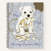 Mijn Westie Ate mijn Lesson Plan Notitieboek (Voorkant)