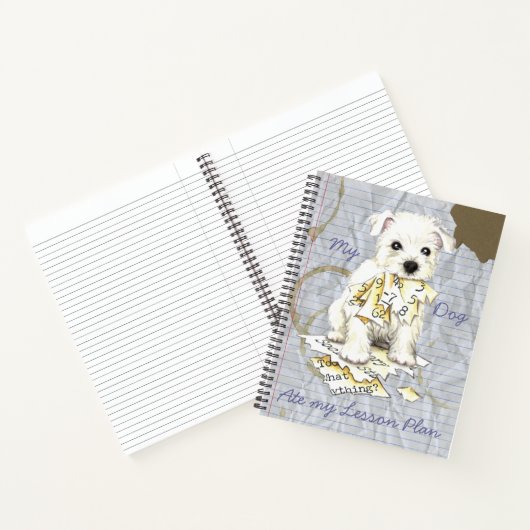 Mijn Westie Ate mijn Lesson Plan Notitieboek (Binnen)