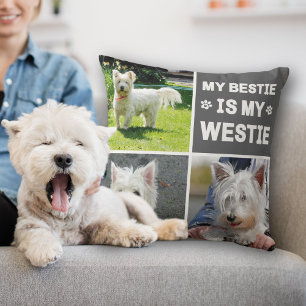Mijn Westie is mijn Bestie Hondenliefhebber fotoco Kussen