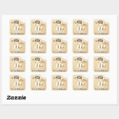 Mijn Wheaten Ate Mijn thuiswerk Vierkante Sticker (Vel)