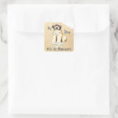 Mijn Wheaten Ate Mijn thuiswerk Vierkante Sticker (Tas)
