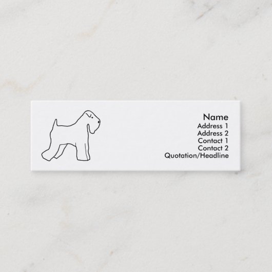 "Mijn Wheaten Terrier" Mini Visitekaartje (Voorkant)