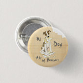 Mijn Whippet Ate mijn thuiswerk Ronde Button 3,2 Cm (Voorkant /achterkant)