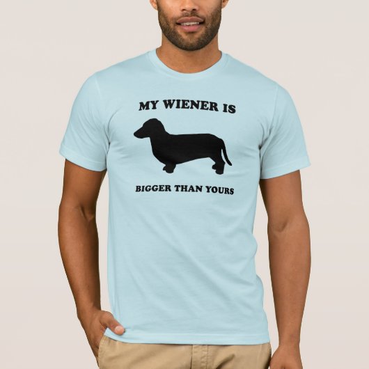 Mijn Wiener is groter dan de jouwe T-shirt (Voorkant)