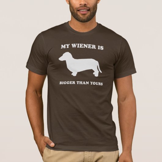 Mijn Wiener is groter dan de jouwe T-shirt (Voorkant)