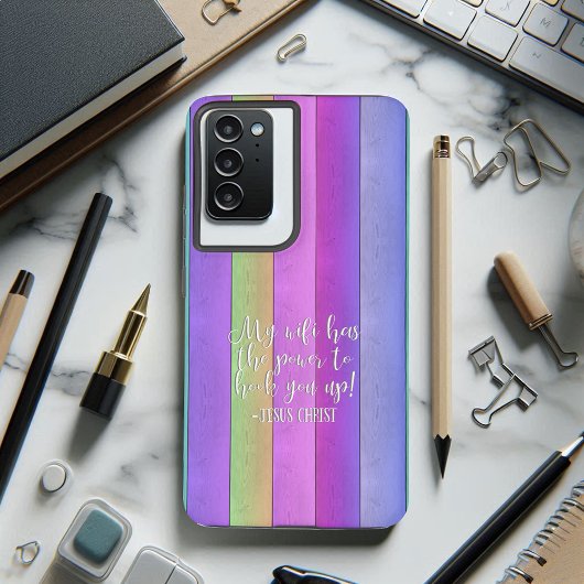 Mijn WiFi heeft kracht Jezus Christus Fun, gestrip Samsung Galaxy Hoesje