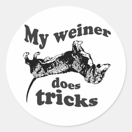 MIJN WIJFIE DOET TRUCS RONDE STICKER (Voorkant)