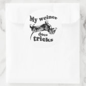MIJN WIJFIE DOET TRUCS RONDE STICKER (Tas)