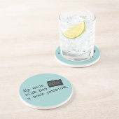 Mijn wijnclub heeft een boekprobleem zandsteen onderzetter (Zijkant)