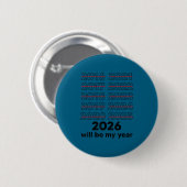 Mijn wil Motiverende quote Ronde Button 5,7 Cm (Voorkant /achterkant)