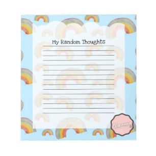 Mijn Willekeurige Gedachten,  Kawaii Rainbow Notitieblok