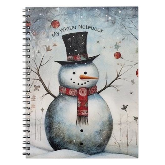 Mijn Winter Snowman Notitieboek (Voorkant)