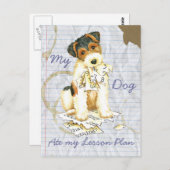 Mijn Wire Fox Terrier Ate Mijn Lesson Plan Briefkaart (Voorkant / Achterkant)