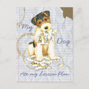 Mijn Wire Fox Terrier Ate Mijn Lesson Plan Briefkaart