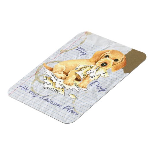 Mijn Wirehaire Dachshund Ate mijn Lesson Plan Magneet (Linkerzijde)