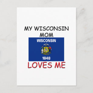 Mijn Wisconsin mama houdt van me Briefkaart