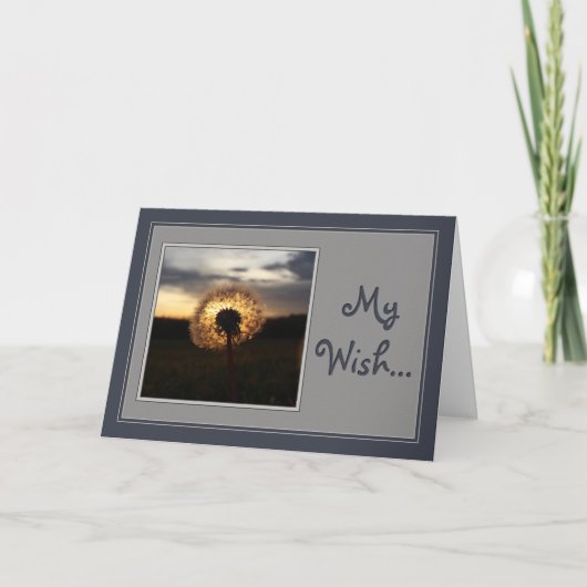 Mijn Wish Dandelion Sunset Kaart (Voorkant)