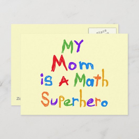 Mijn Wiskunde Superheld T-shirts en cadeautjes Briefkaart (Voorkant / Achterkant)