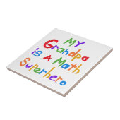 Mijn Wiskunde Superheld T-shirts en cadeautjes Tegeltje (Zijkant)