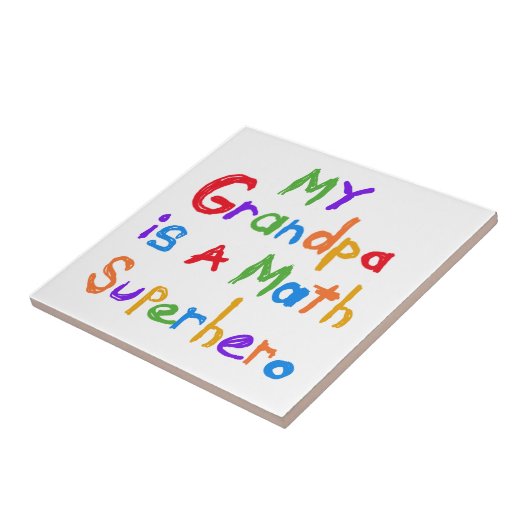 Mijn Wiskunde Superheld T-shirts en cadeautjes Tegeltje (Zijkant)