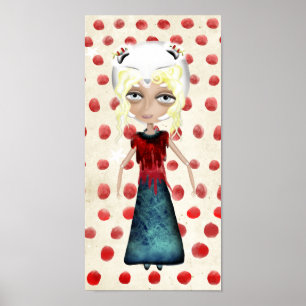 Mijn witte ideeën zijn beschermde rode poka dots P Poster