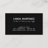 Mijn witte Logo op zwart zetten Visitekaartje (Achterkant)