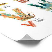 Mijn Woodland Animal Alphabet Educatief Poster (Hoek)