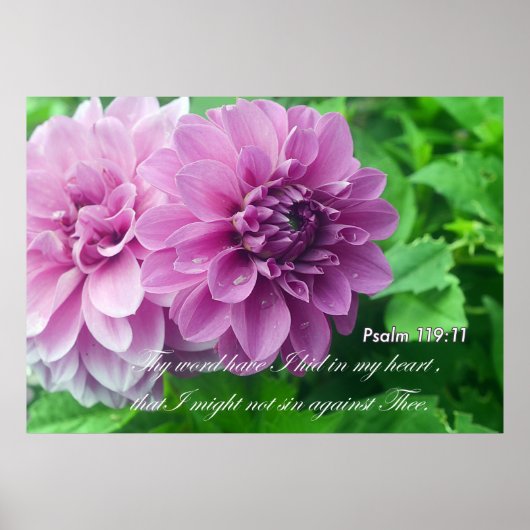 Mijn woord heeft me in mijn hart verstopt poster (Voorkant)