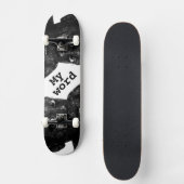 mijn woord in blacq skateboard (Voorkant)