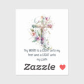 Mijn woord is een lamp aan mijn voeten Inspirerend Sticker (Vel)