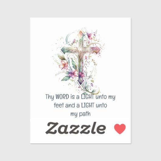 Mijn woord is een lamp aan mijn voeten Inspirerend Sticker (Vel)