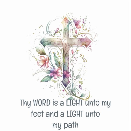 Mijn woord is een lamp aan mijn voeten Inspirerend Sticker (Voorkant)