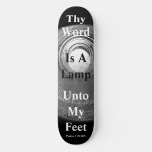 Mijn woord is een lamp in mijn gezicht persoonlijk skateboard