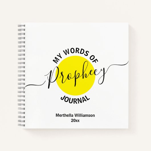 Mijn woorden van het Prophecy Journal Notitieboek (Voorkant)