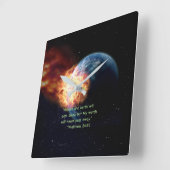 "Mijn woorden" Vierkante Klok (Hoek)