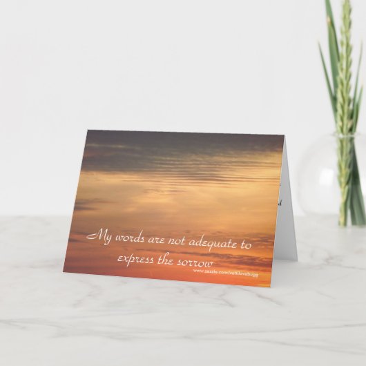 Mijn woorden volstaan niet, Condoleance Kaart (Voorkant)