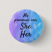 Mijn woorden zijn haar ronde button 3,2 cm (Voorkant)