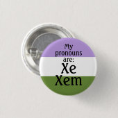 Mijn woorden zijn: Xe Xem - gender queer vlag Ronde Button 3,2 Cm (Voorkant /achterkant)