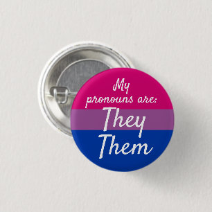 Mijn woorden zijn ze - Bi Flag Ronde Button 3,2 Cm