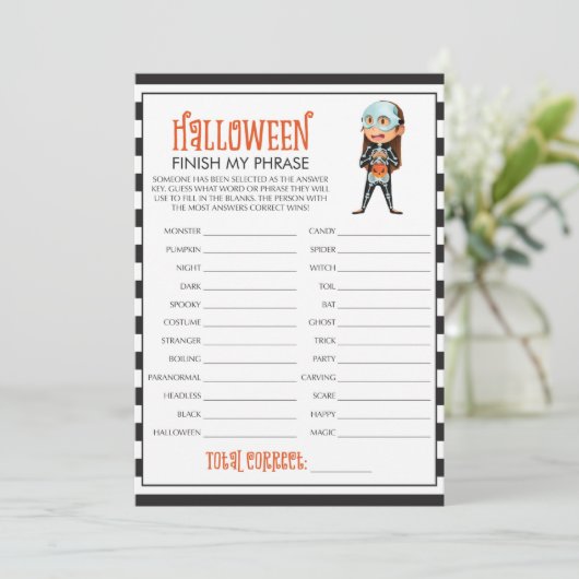 Mijn woordgroep Halloween beëindigen (Staand voorkant)