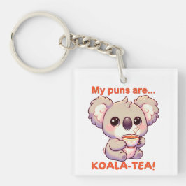Mijn woordspelingen zijn koala-thee! Schattigee Ko Sleutelhanger