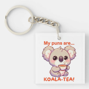 Mijn woordspelingen zijn koala-thee! Schattigee Ko Sleutelhanger