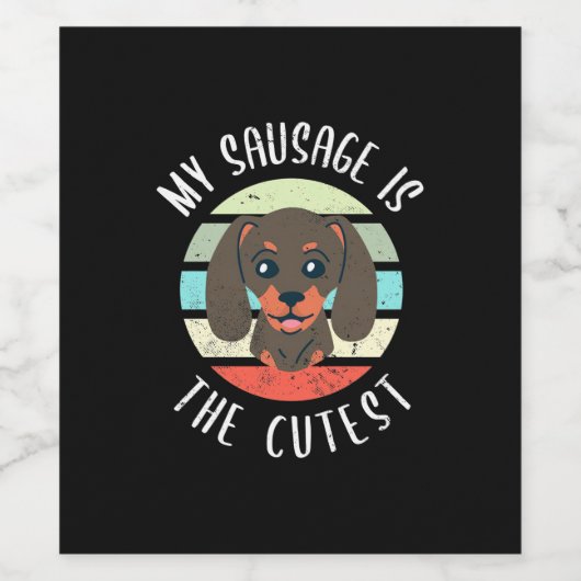 Mijn worst is de kutst wijn etiket (Enkel label)