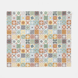 Mijn wortels - mediterrane tegels fleece deken