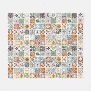 Mijn wortels - mediterrane tegels fleece deken