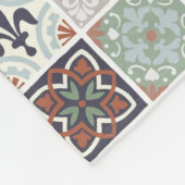 Mijn wortels - mediterrane tegels fleece deken (Hoek)